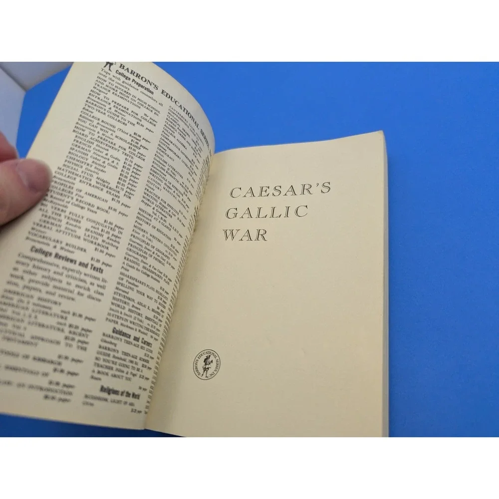 Caesar's Gallic War Book Translated by Joseph Pearl Barron's Educational Series